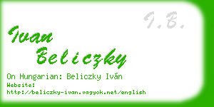 ivan beliczky business card